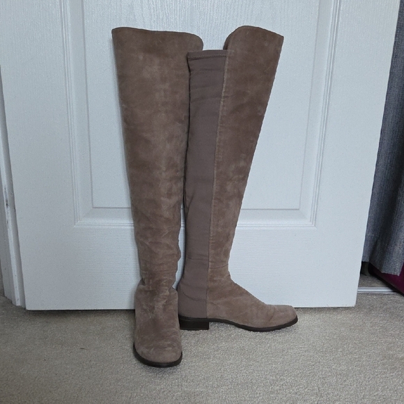 Stuart Weitzman Shoes - Stuart Weitzman 5050 Bold Tan Suede Over the Knee Boots